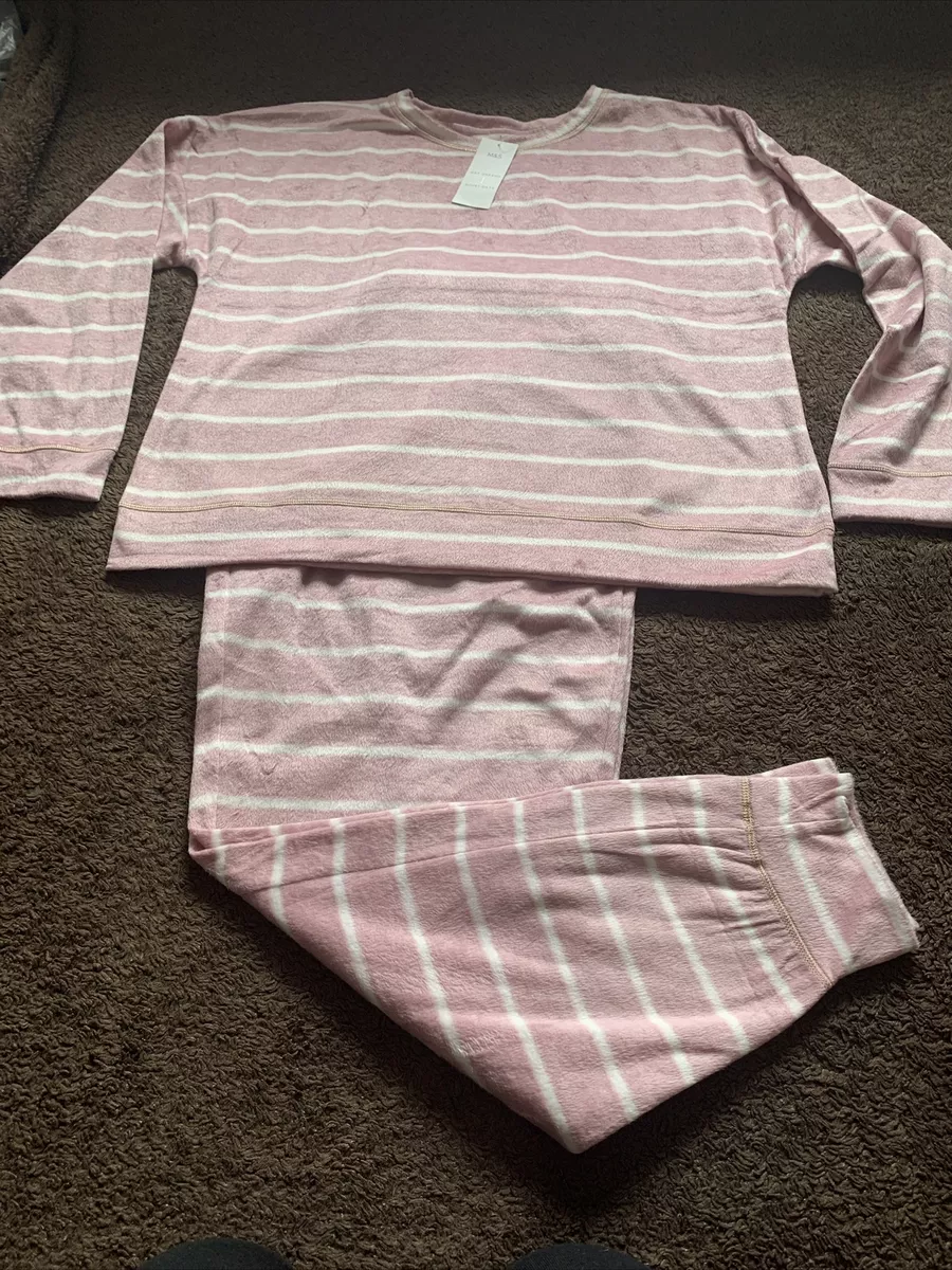 BNWT M S Ladies Size Large Pink Multi Super Soft Lounge Suit eBay