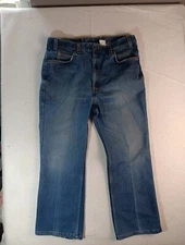 Vintage 90s Levis 517 Pleated Blue Jeans Black Tab 38x30** Boot Cut Actual 37x27