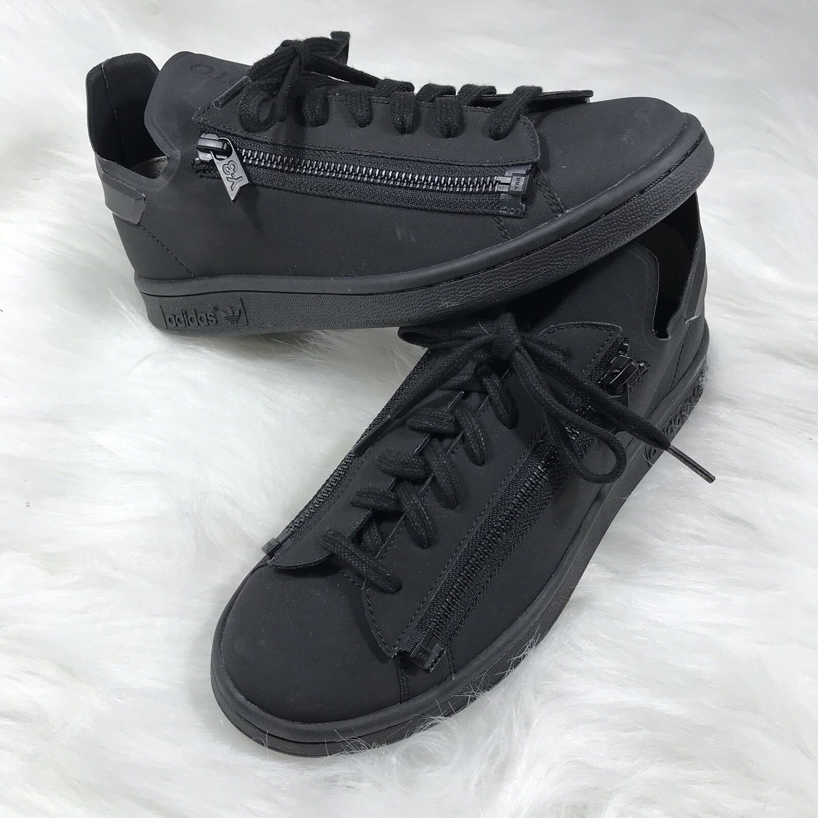 Adidas Y-3 Stan Smith Yamamoto Black Zipper Sneakers CG3207 Shoes H1h | eBay