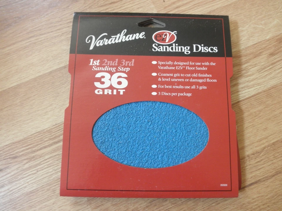 7" Hook n Loop  Sanding Discs for  EZV Floor Sanders or Others 36 Grit 203930 - Image 2 of 3