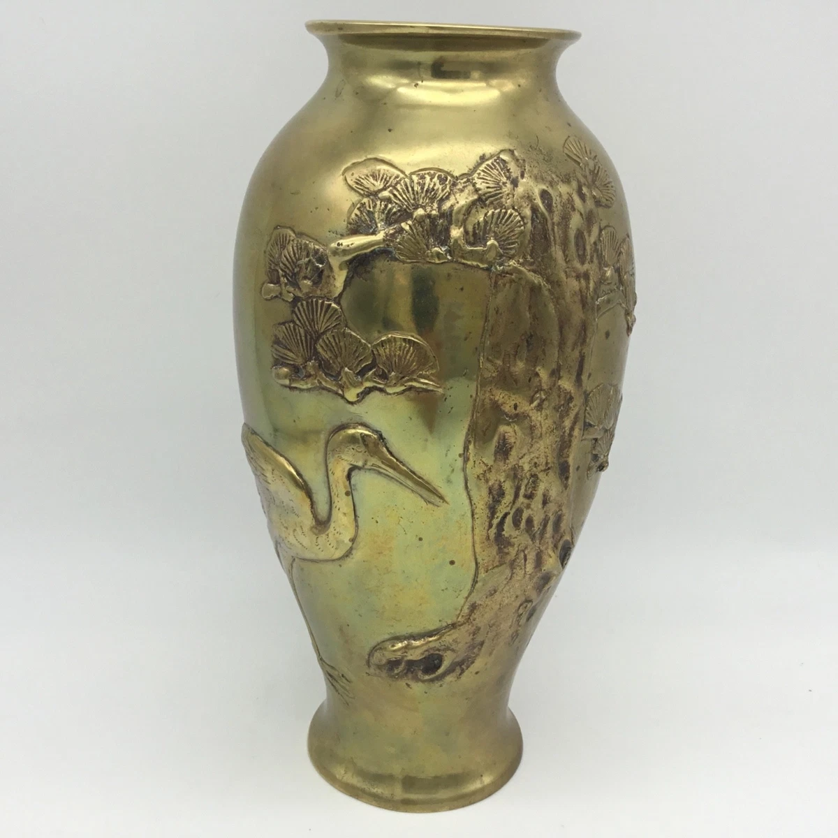 古董黄铜日本花瓶1900-1940 | eBay