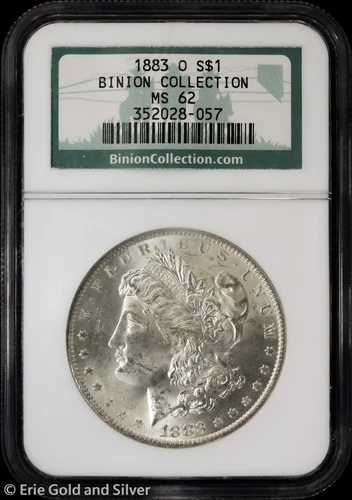 1883-O $1 Morgan Silver Dollar NGC MS 62 | Binion Collection Uncirculated UNC