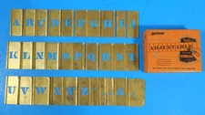 Reese's Adjustable Brass Letters and Punctuation   Stencils 1/2"