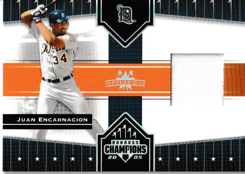 2005 DONRUSS CHAMPIONS  /  JUAN ENCARNACION "GAME USED MEMORABILIA" CARD