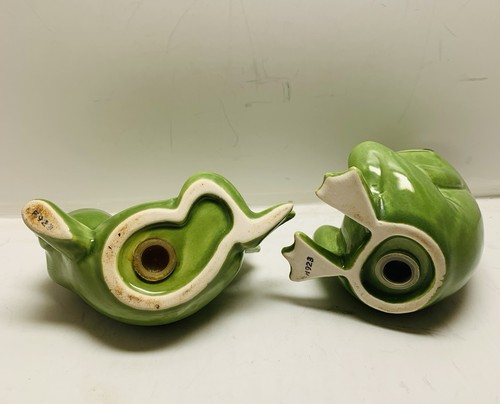 Vtg. Ceramic Frog Salt And Pepper Shakers Japan H923 (22) - Picture 2 of 2