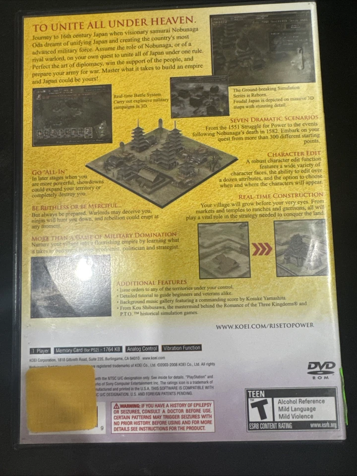 Nobunagas Ambition Rise to Power - Sony PlayStation 2 - Image 2 of 3