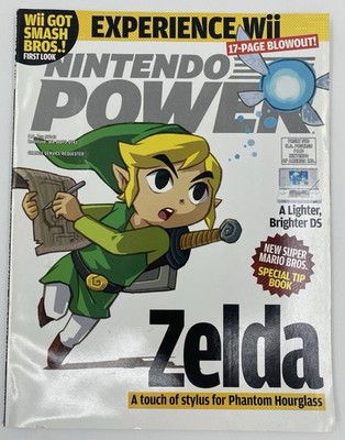 Nintendo Power 205 Zelda Phantom Hourglass W/ Poster & Miniguide Fast Free Ship