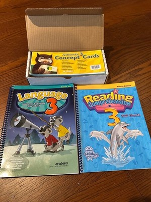 Lot of Grade 3 A Beka Abeka Reading~Language~Math SEE DETAILS BELOW