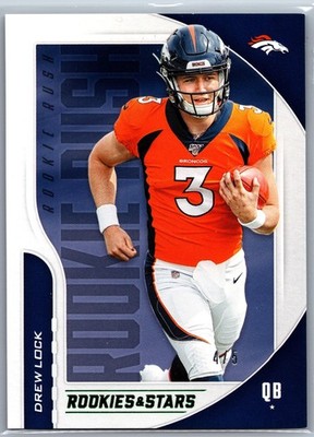 2019 Panini Rookies & Stars #RR-DL Drew Lock Rookie Rush 4/5 SSP