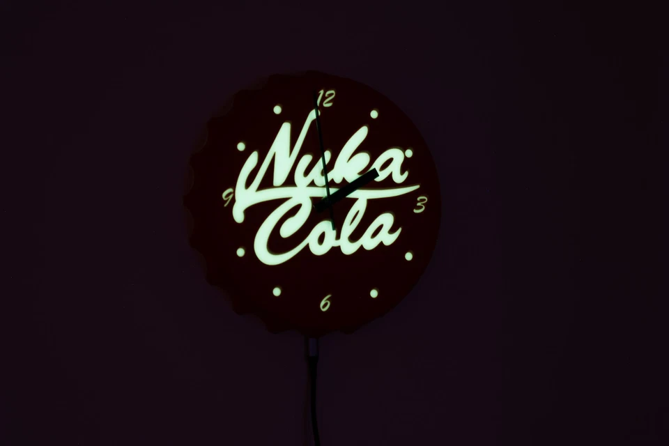 LED Backlit Retro Glow Nuka Cola Clock, 10 Inch - Image 3 of 4