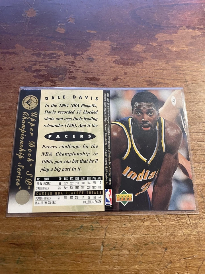 1994-95 SP Championship #68 Dale Davis *2082 - Image 2 of 2