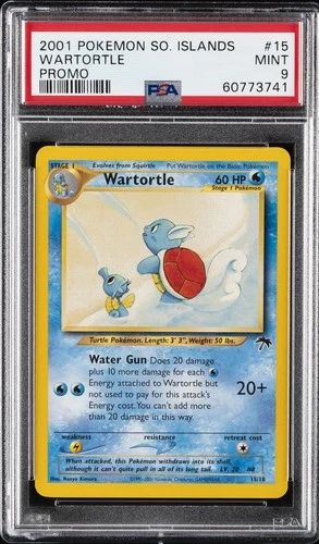 2001 POKEMON SOUTHERN ISLANDS PROMO #15 WARTORTLE PSA 9