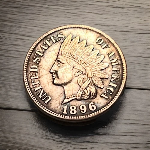 🔥 1896 Indian Head Penny High Grade AU Details Full Liberty 3 Diamonds