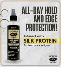 EBIN New York Wonder Lace Bond Lace Melt Spray 8oz - Supreme, Strong Hold