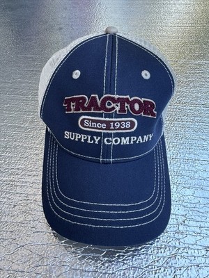Tractor Supply Co Trucker Hat Mens Blue/tan Adjustable