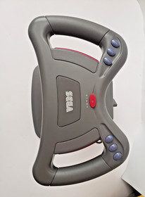 SEGA Saturn Gray Racing Controller HSS-0115 Tested Steering Wheel Japan ✨