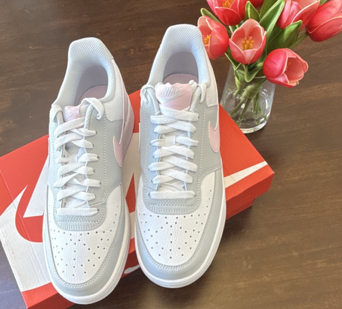 Nike Court Vision LO Pure Platinum Pink Foam White Women's