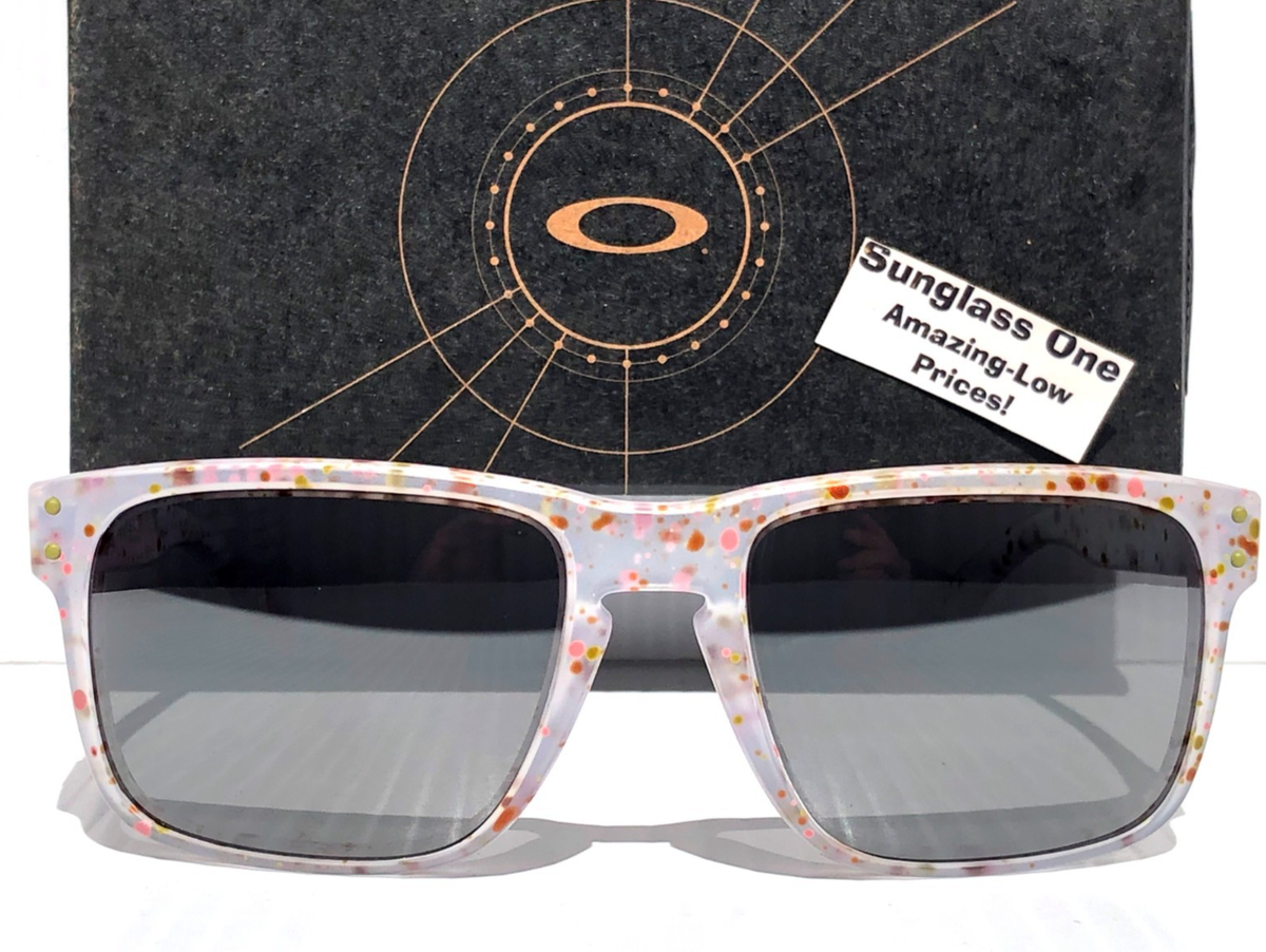 Oakley HOLBROOK Clear Terrazzo PRIZM POLARIZED Black Lens Sunglass
