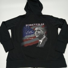 NWT Bradford Exchange Hoodie Jacket 44th President Barack Obama Womens Large