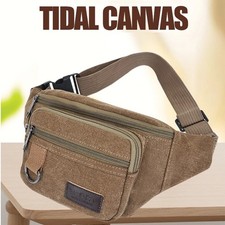 Chest Bag Canvas Waist Bag Women Men's Belt Bag Fashion Bum Bag Travel Purse Bag