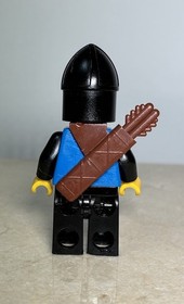 Lego Vintage Black Falcon Knight Castle Minifigure 6974 6073 6103 MISPRINT Error