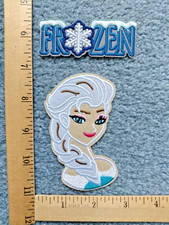 LOT OF 2 BEAUTIFUL WALT DISNEY FROZEN / QUEEN ELSA IRON ON PATCHE free shipping