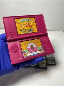 NINTENDO DSi Hot Pink Handheld Game Console With Games Lot of 10