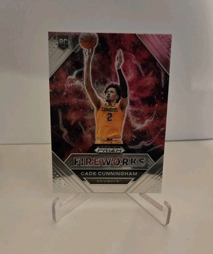 2021-22 Panini Prizm Draft Picks - Fireworks Cade Cunningham #1 Circles Prizm...