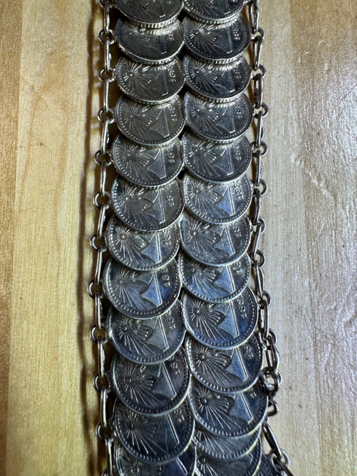 Cinturón moneda plata vintage Foto 2 de 4