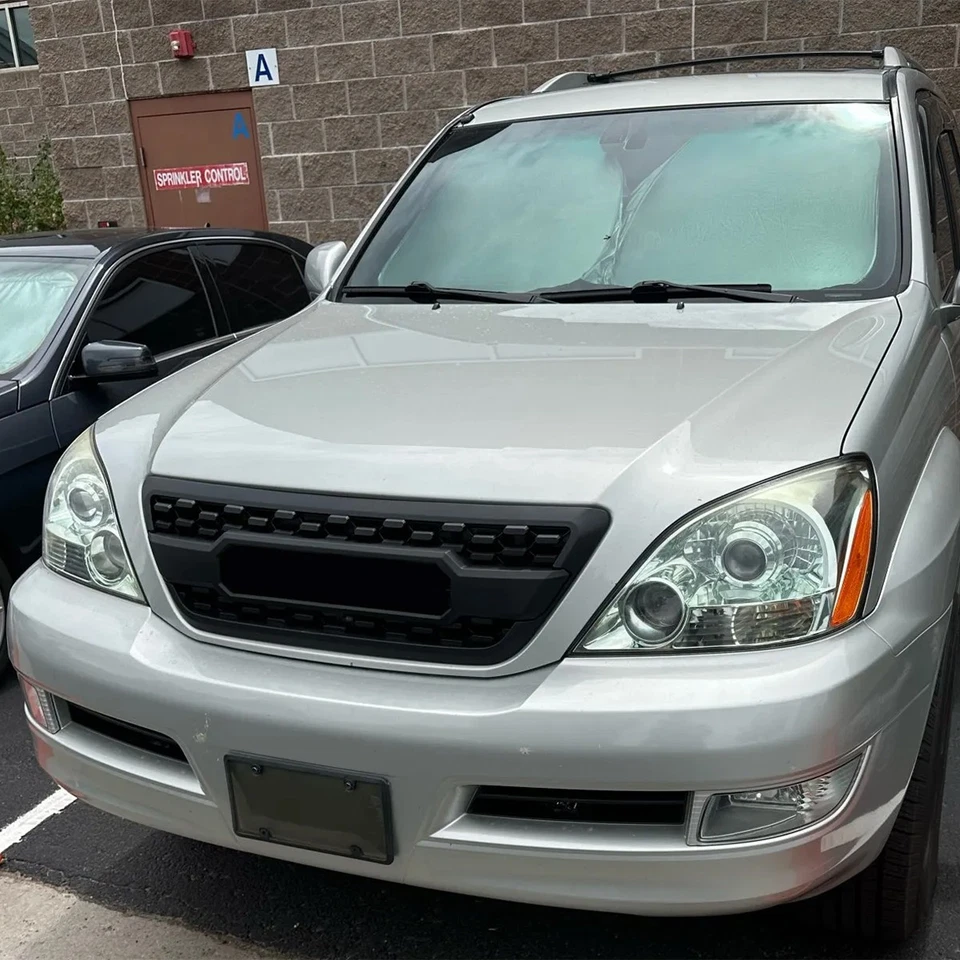 Front Grille Fits For 2003 - 2009 Lexus GX470 Upper Black Grill With LED Lights - Изображение 3 из 4