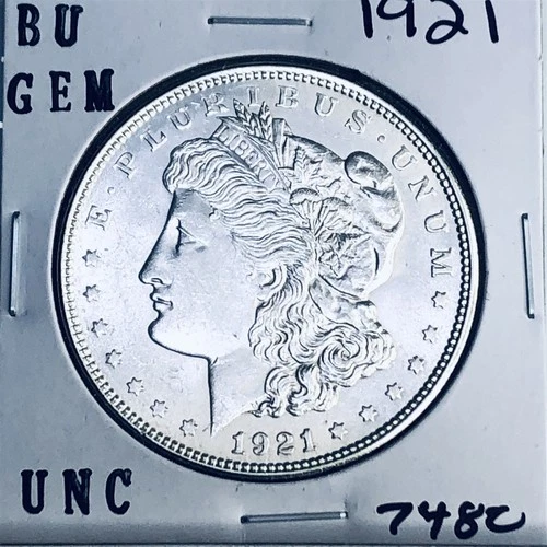 1921 BU GEM MORGAN SILVER DOLLAR UNC MS+++ U.S. MINT RARE COIN 7480