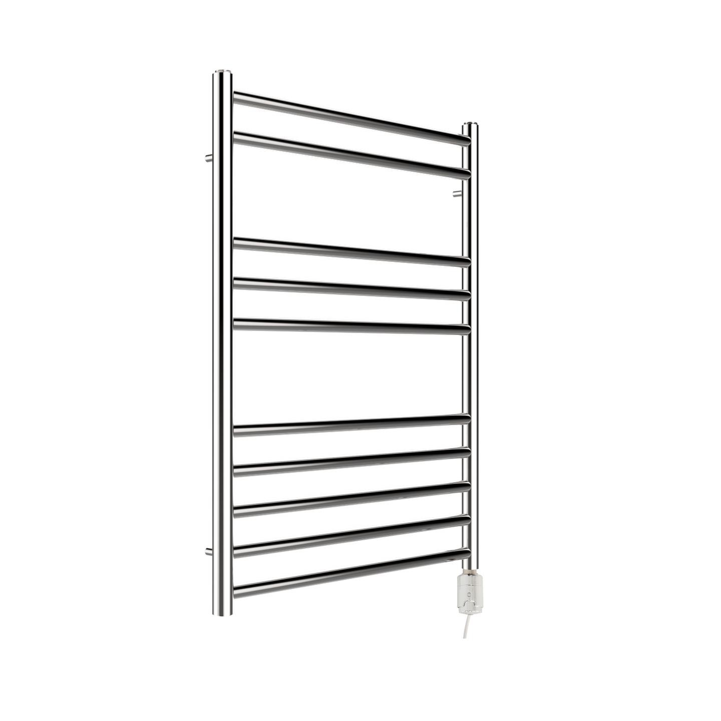 Electric Towel Rail Polished Stainless Steel Thermostatic 300W 600mm x 800mm