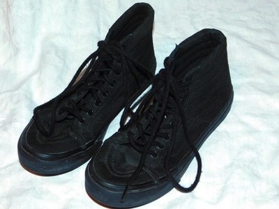 Vans Shoes Women's Size 5.5 Men's 4 Black Off The Wall Skateboard Sneakers