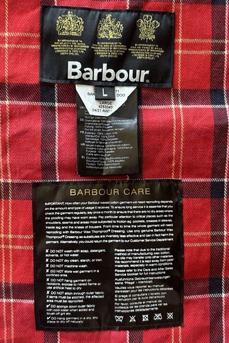 BARBOUR Matt Waxed Black Large Dog Coat British Clastic - Picture 4 of 9