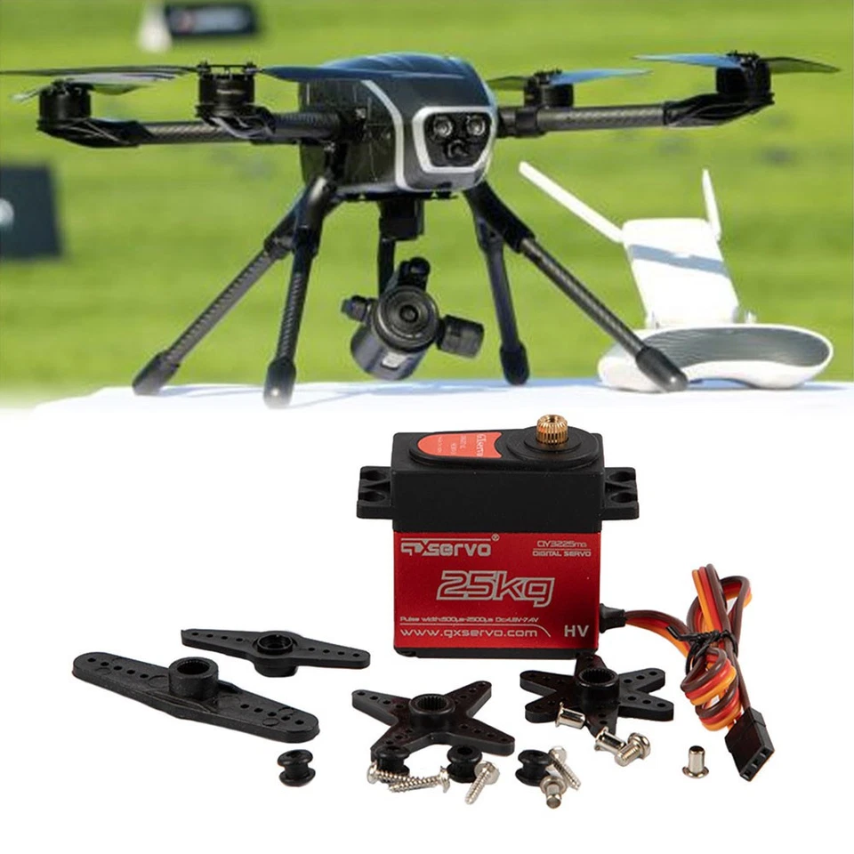 25KG Digital Servo Metal Steering Gear Waterproof For RC Car DC Motor Part - Image 4 of 4