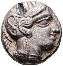 Attika – Athen – Tetradrachme 454-404 v. Chr.  Athena und AOE Eule