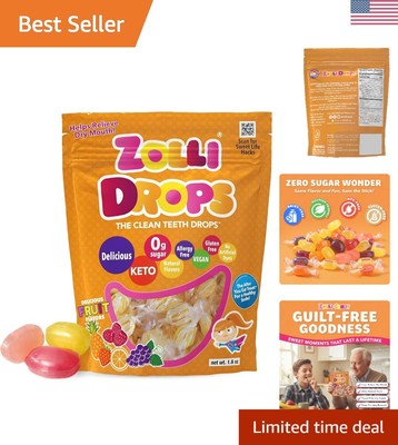 Sugar-Free Zolli Drops with Xylitol - Keto & Diabetic-Friendly Lollipops, 1.6 oz