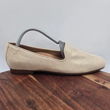 Vionic Willa Shoes Women's 8 Gold Leather Shimmer Comfort Venetian Flat Loafers