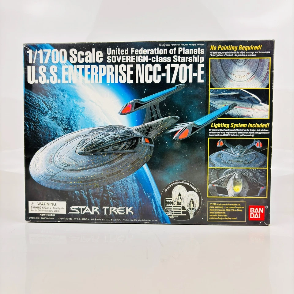 Bandai Star Trek escala 1/1700 EE. UU. Kit modelo plástico Enterprise NCC-1701-E Foto 4 de 4