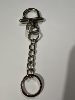 Donna Karan DKNY Keychain Keyring Claw Clip Silver Tone Hardware