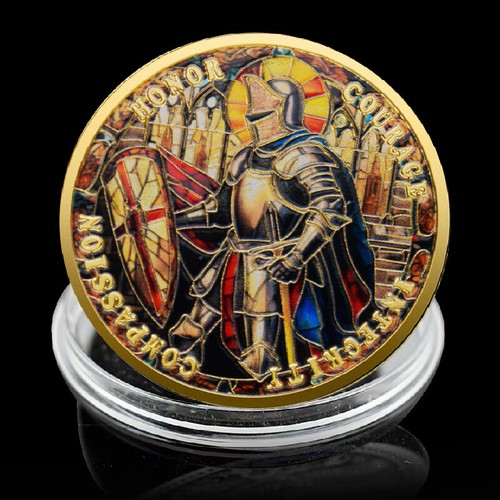 Schutzpatron Engel Vergoldete Gedenkmünze , Medaille Für Tapfere Krieger
