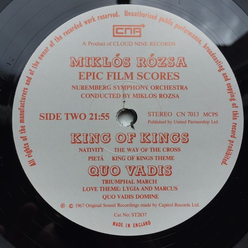 Miklos Rozsa EPIC FILM SCORES Soundtrack LP Nuremberg SO Ben-Hur El Cid Vadis NM - Picture 11 of 12