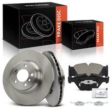 6Pcs Brake Disc Rotor & Ceramic Brake Pad for BMW 745i 02-05 750i 06-08 Front