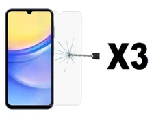 3 Pack Tempered Glass Protector, Anti Scratch, for Samsung Galaxy A15 5G
