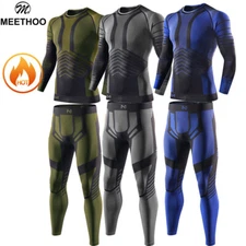 Thermal Underwear for Men, Winter Gear Long Johns Base Layer Top and Bottom Set