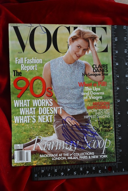 CLAIRE DANES VOGUE IN PERSON signed autograph photo Magazine cover