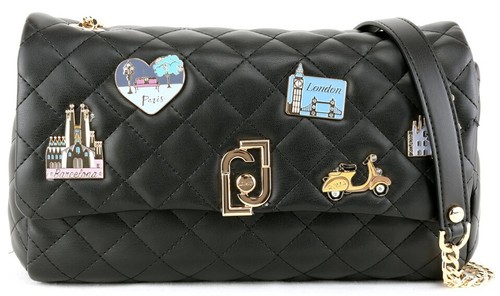 GRANDE BORSA LIU JO CITTA' AA1340 TRACOLLA IT BAG CITY CROSSBODY M NERO  SALDI | eBay