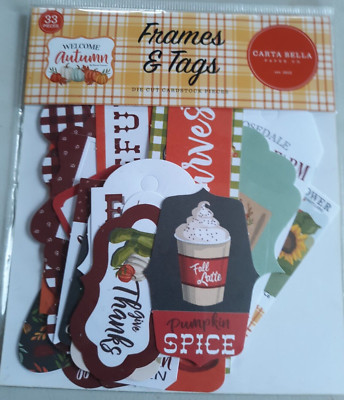 CARTA BELLA   ''WELCOME AUTUMN ''  FRAMES & TAGS SET~ FALL