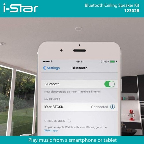 Ceiling Bluetooth Wireless Speakers Complete Kit, i-Star Universal Compatibility - Picture 3 of 6