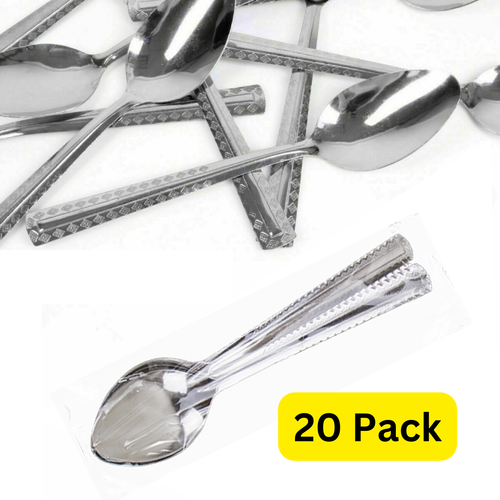 20 Set Tea Spoon Cutlery Replacement Teaspoons Stainless Steel Silver